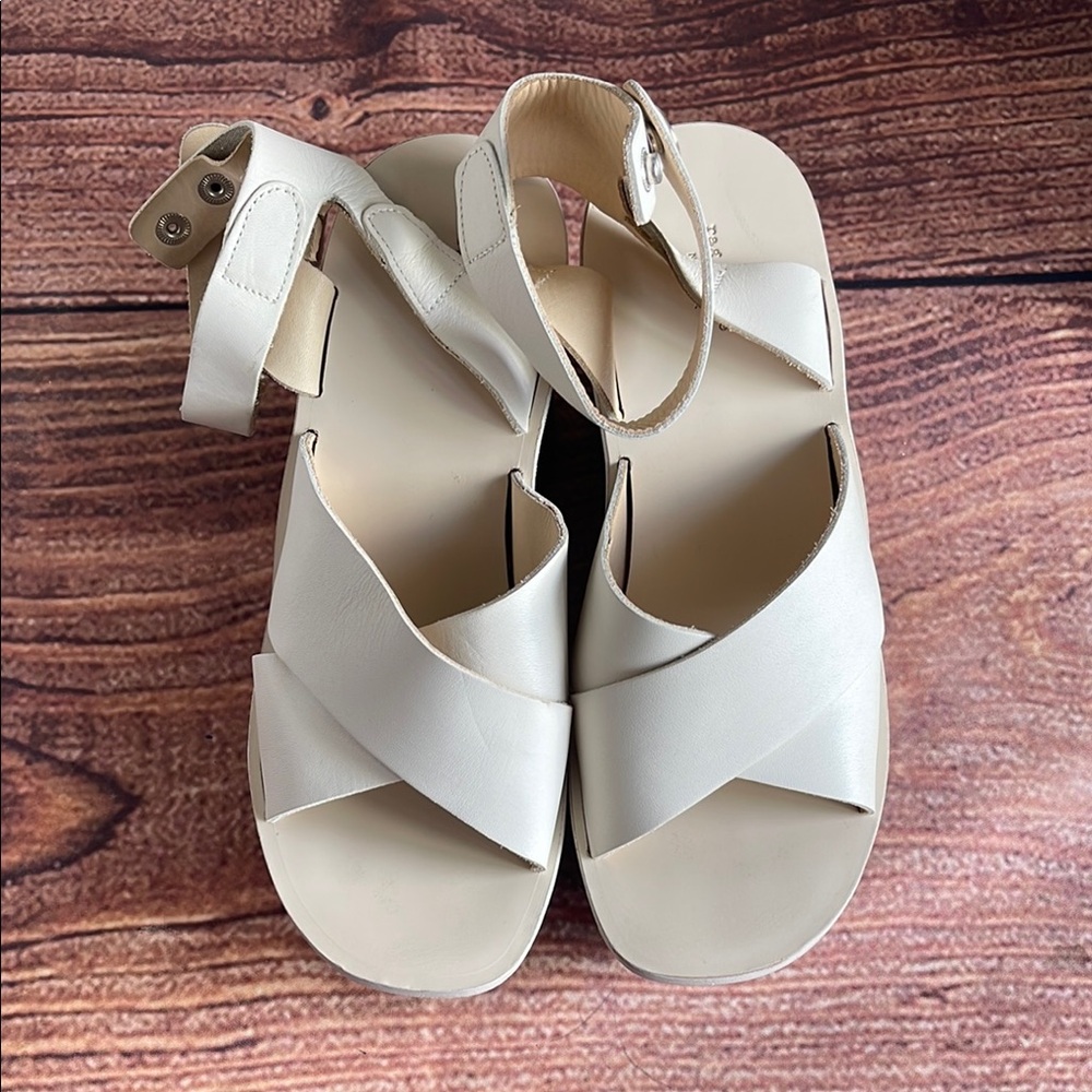 Rag & Bone Hester Platform Sandals Ivory